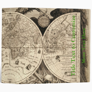 Antique World Map by Philipp Eckebrecht - 1630 Binder