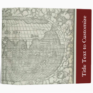 Antique World Map by Sebastian Münster circa 1560 Binder