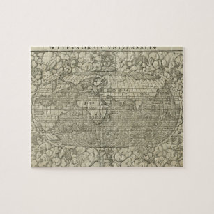 Antique World Map by Sebastian Münster circa 1560 Jigsaw Puzzle