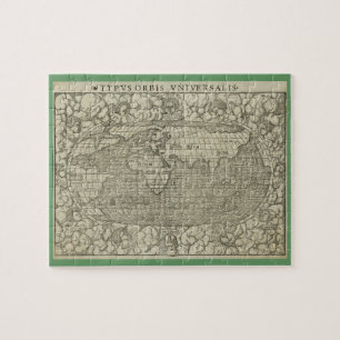 Antique World Map by Sebastian Münster circa 1560 Jigsaw Puzzle