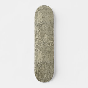 Antique World Map by Sebastian Münster circa 1560 Skateboard