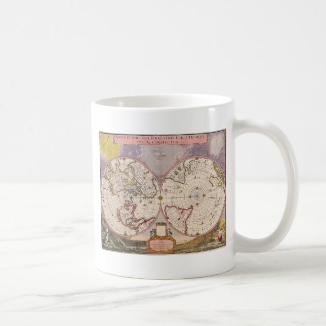 Antique World Map Coffee Mug (Right)