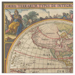 Antique World Map Fabric