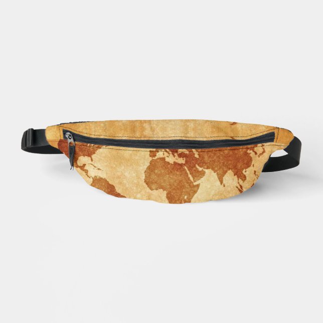 Antique World Map Fanny Pack (Front)