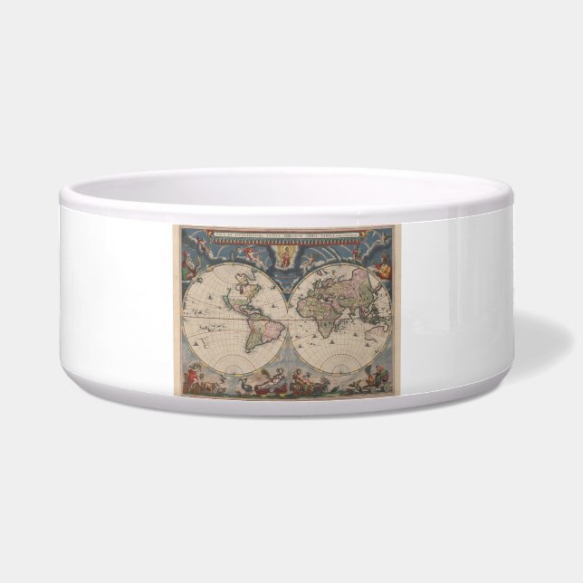 Antique World Map: Historical Cartography Art (Front)