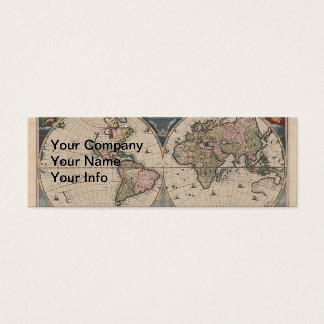 Antique World Map: Historical Cartography Art (Front)