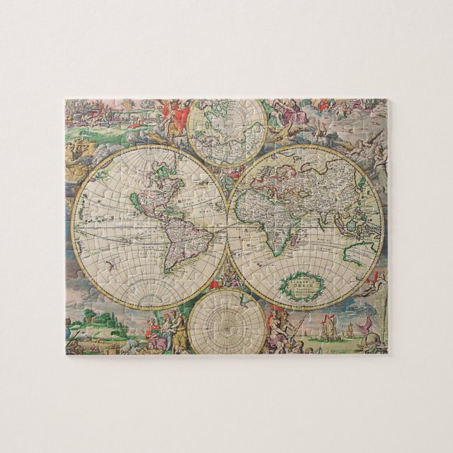 Antique World Map Jigsaw Puzzle (Horizontal)