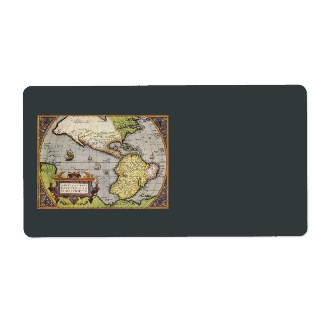 Antique World Map of the Americas, 1570 (Front)