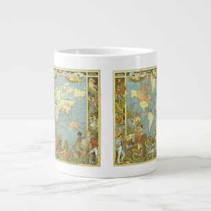 Antique World Map of the British Empire, 1886 Large Coffee Mug