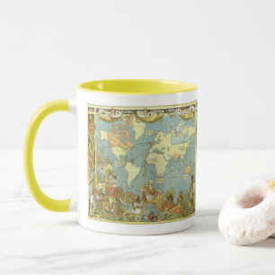 Antique World Map of the British Empire, 1886 Mug