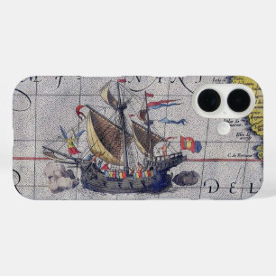Antique World Map of the Pacific Ocean iPhone 16 Case