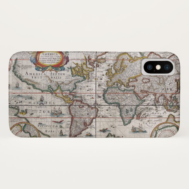 Antique World Map Phone cases (Back (Horizontal))