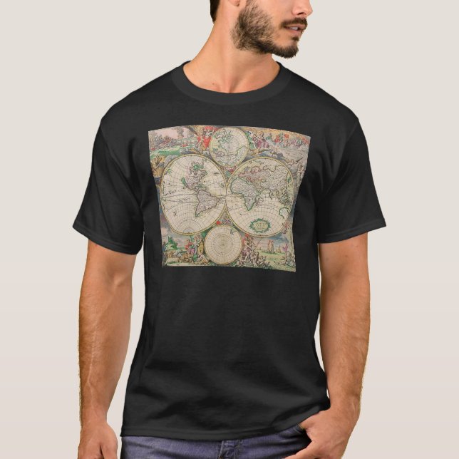 Antique World Map T-Shirt (Front)