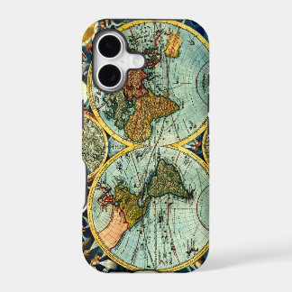 Antique World Map Vintage Globe Art Iphone Case