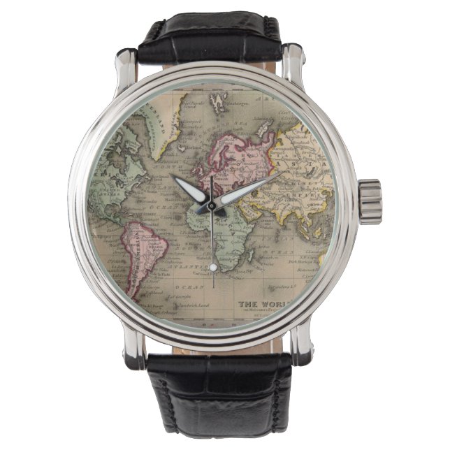 antique world map watch (Front)