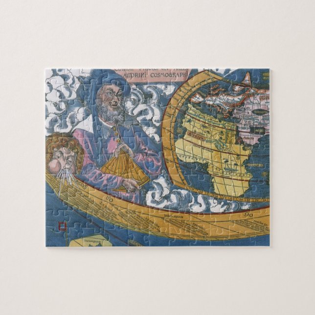 Antique World Map with Claudius Ptolemy, 1507 Jigsaw Puzzle (Horizontal)