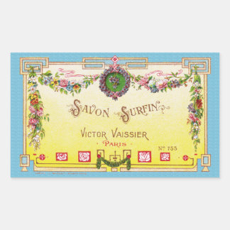 Antique Yellow French Perfume Label