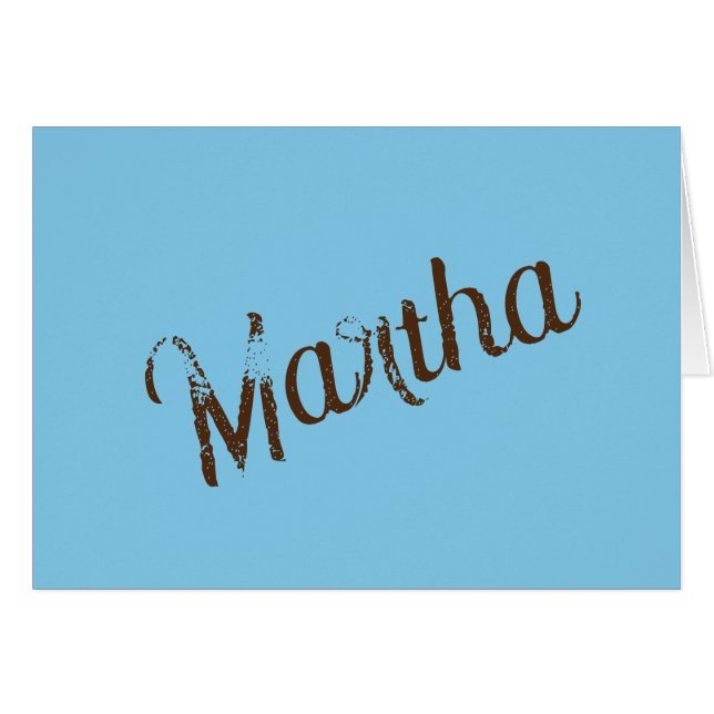 Antiqued Name Blank Cards (Sky Blue & Copper) (Front Horizontal)