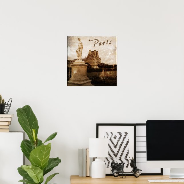 Antiqued Paris, France Poster (Home Office)