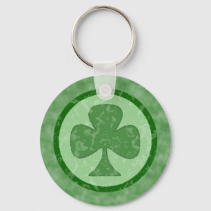 Antiqued Shamrock Keychain