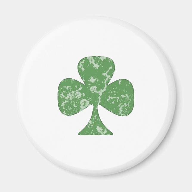 Antiqued Shamrock Magnet (Front)