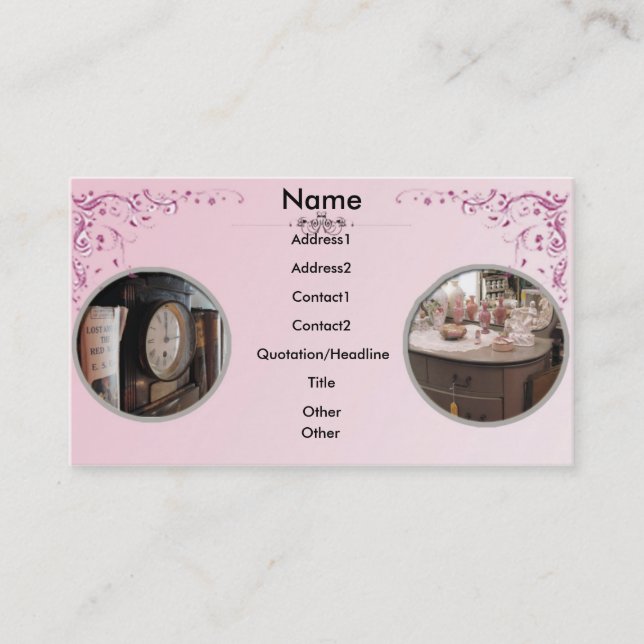 Antiques Business Card (Front)