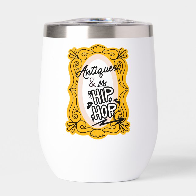Antiques & Hip-Hop Stainless Steel Travel Mug   (Front)