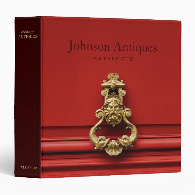 Antiques Store Catalogue Binder (Front/Spine)