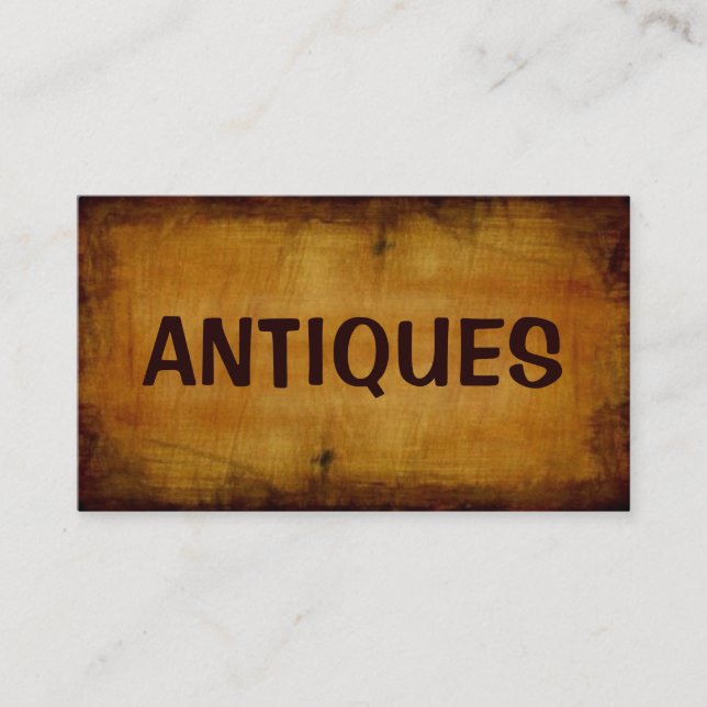 Antiquités Carte de visite (Devant)