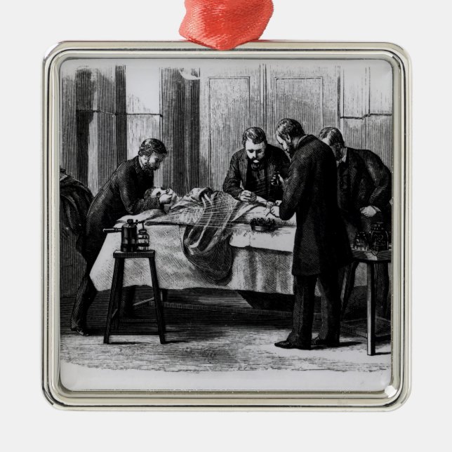 Antiseptic Surgery, 1882 Metal Ornament (Front)