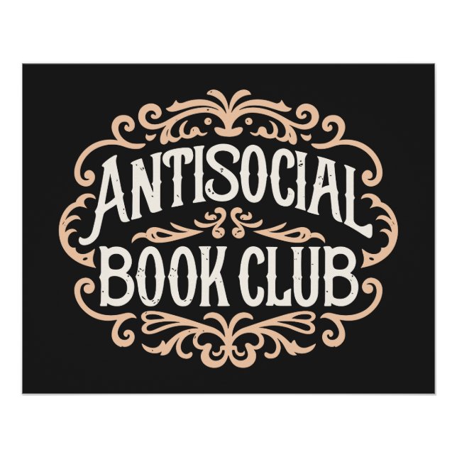 Antisocial book club poster (Front)