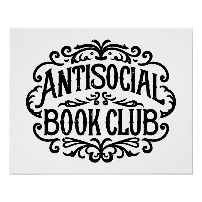 Antisocial book club poster (Front)