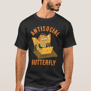 Antisocial Butterfly Cute Introvert aesthetic T-Shirt