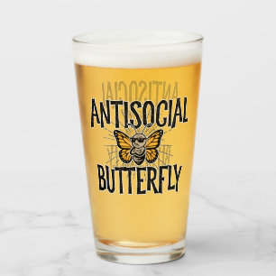Antisocial Butterfly - funny hermit Glass