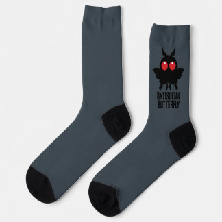 Antisocial Butterfly Mothman Cryptid Socks