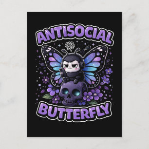 Antisocial Butterfly Postcard