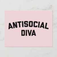 Antisocial Diva Funny Quote