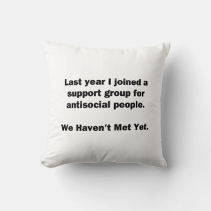 Antisocial Group Throw Pillow