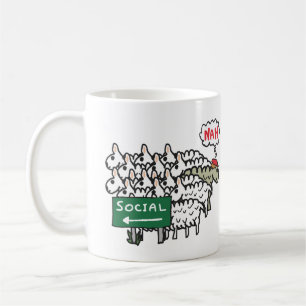 Antisocial Sheep Coffee Mug