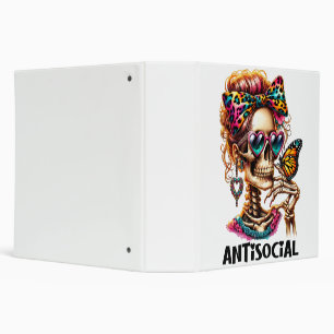 Antisocial Skeleton Lady Binder