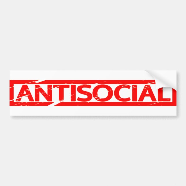 Antisocial Stamp Bumper Sticker (Front)