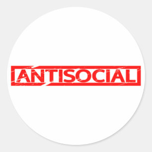 Antisocial Stamp Classic Round Sticker