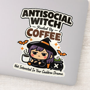 Antisocial Witch Coffee Halloween