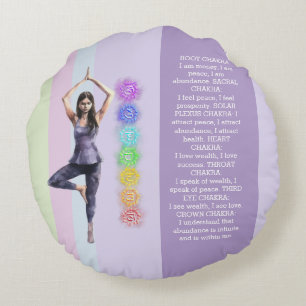 ANTISTRESS CALM CHAKRA VISUALIZATION relax Round Pillow
