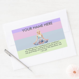ANTISTRESS CALM YOGA PASTEL ZEN RELAX STICKER