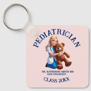 antistress pediatrician teddy bear kids university keychain