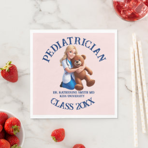 antistress pediatrician teddy bear kids university napkin