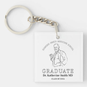 ANTISTRESS PSYCHIATRY Sigmund Freud Medicine Keychain