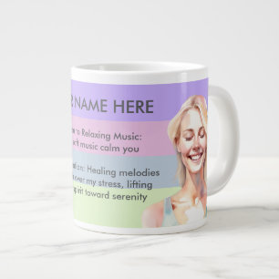 ANTISTRESS RELAX CALM GIRL YOGA CHAKRA LARGE COFFEE MUG