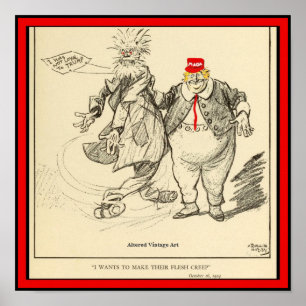 AntiTrump, Loyalty Cartoon Altered Vintage Art Poster